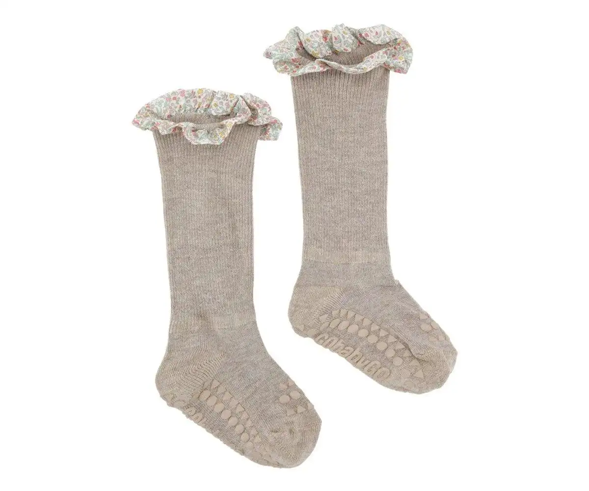Calcetines Suela Antideslizante Bambú Liberty Sand - Imagen 2