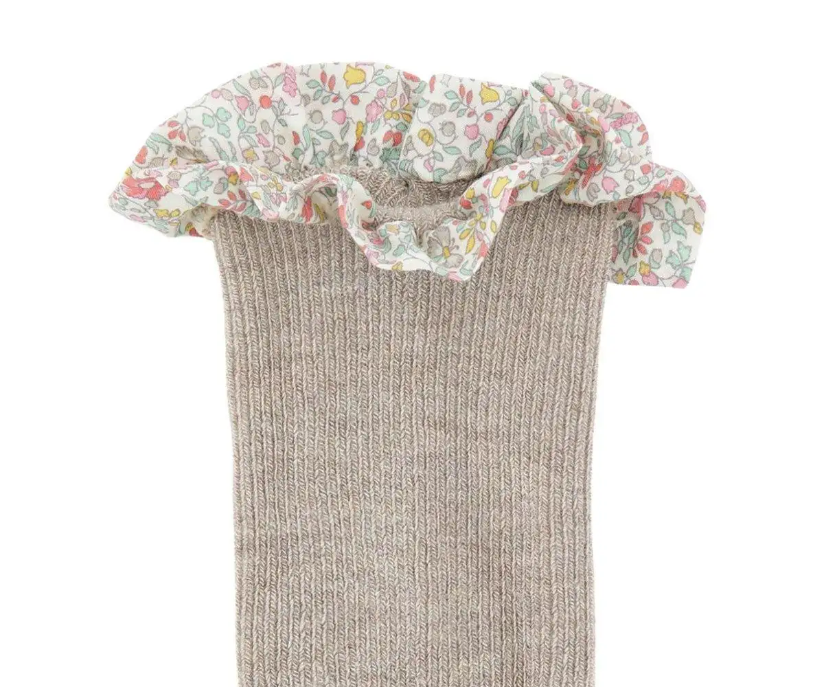 Calcetines Suela Antideslizante Bambú Liberty Sand - Imagen 3