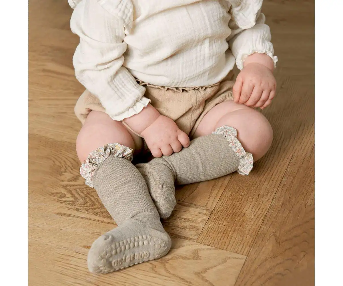 Calcetines Suela Antideslizante Bambú Liberty Sand - Imagen 4