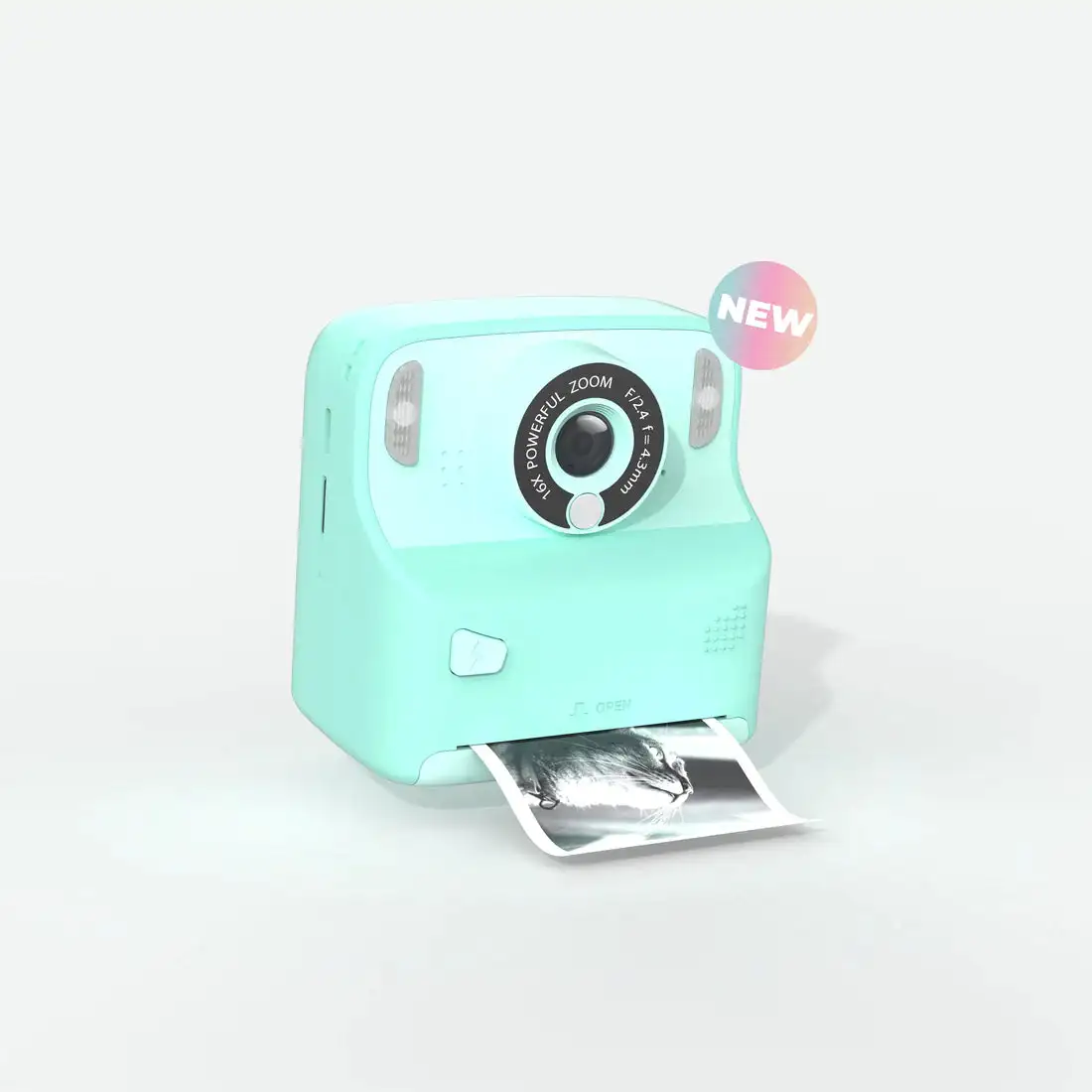 Pixiprint Turquoise Camera
