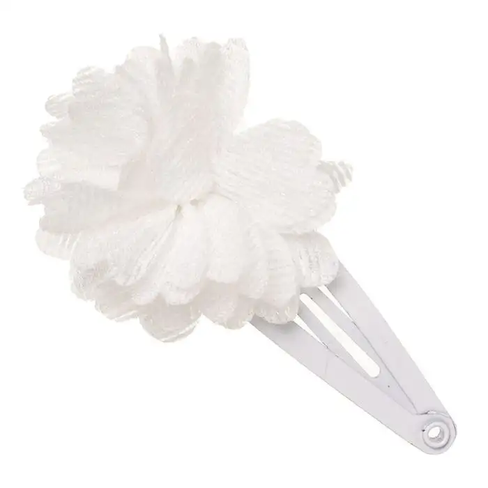 Clip with white bambula flower