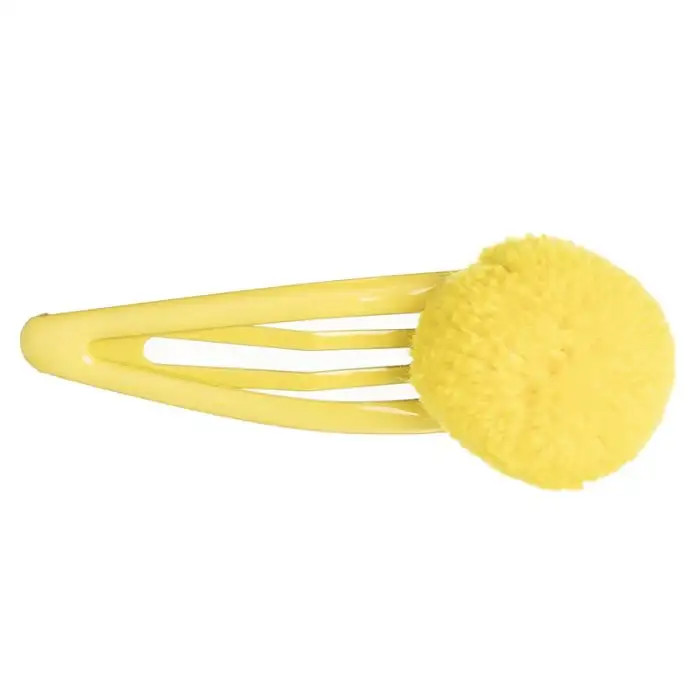 Yellow pompom clip