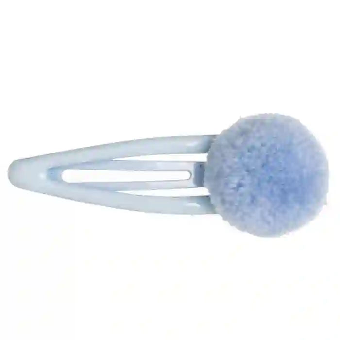 Clip with blue pompom