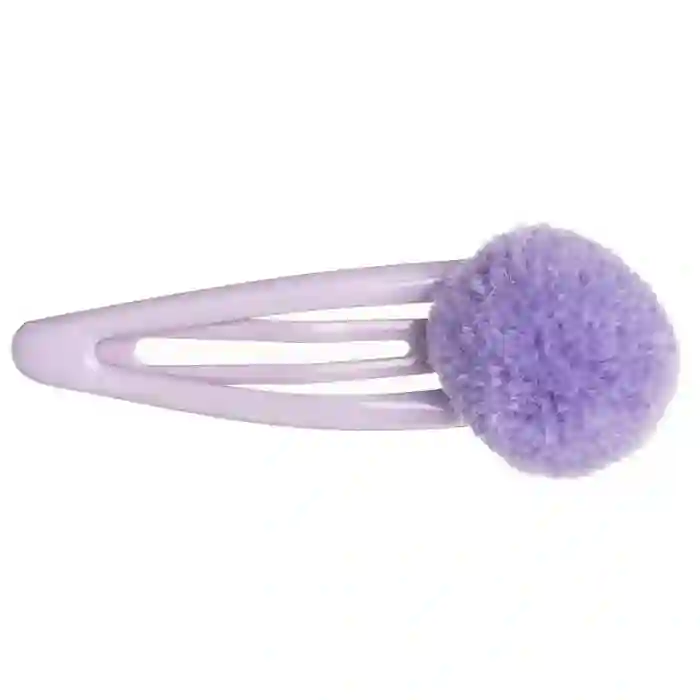 Purple pompom clip