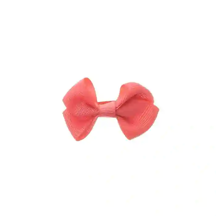 Small coral bow clip