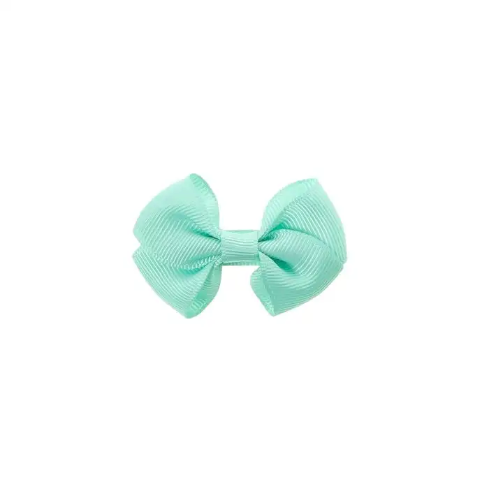 Small sea green bow clip