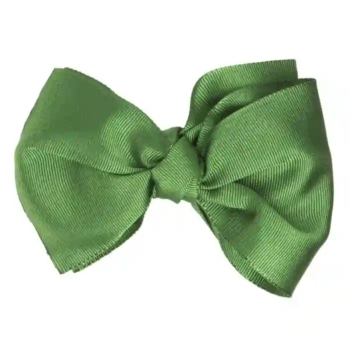 Duckbill clip with crossed bow Green