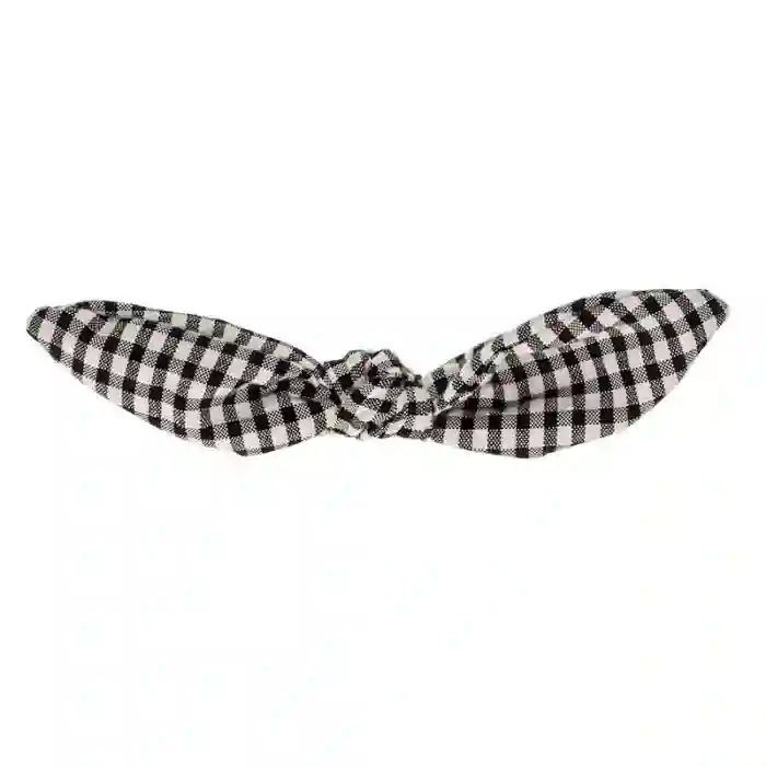 Clip pico-pato con lazo vichy negro
