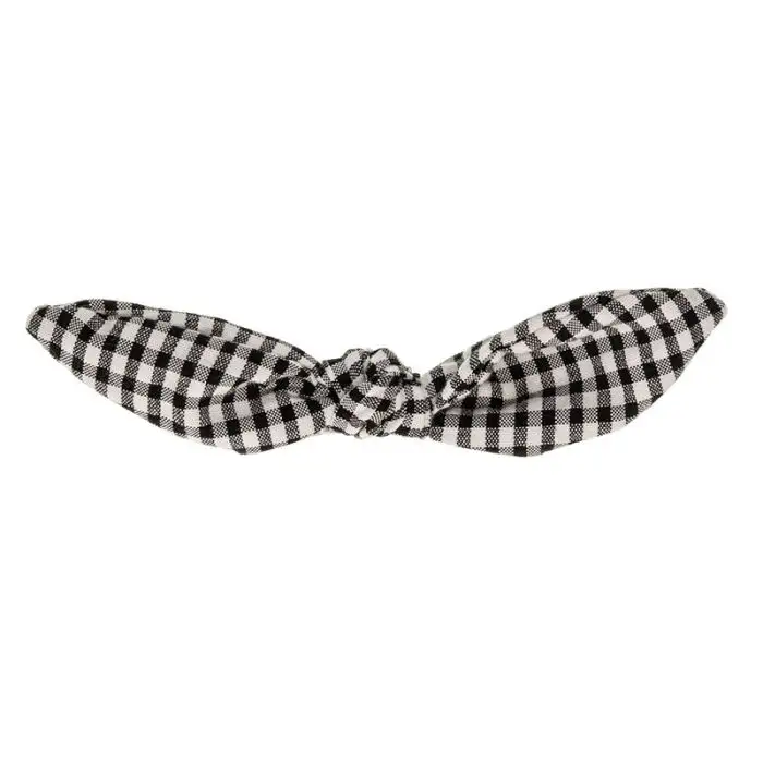 Clip pico-pato con lazo vichy negro