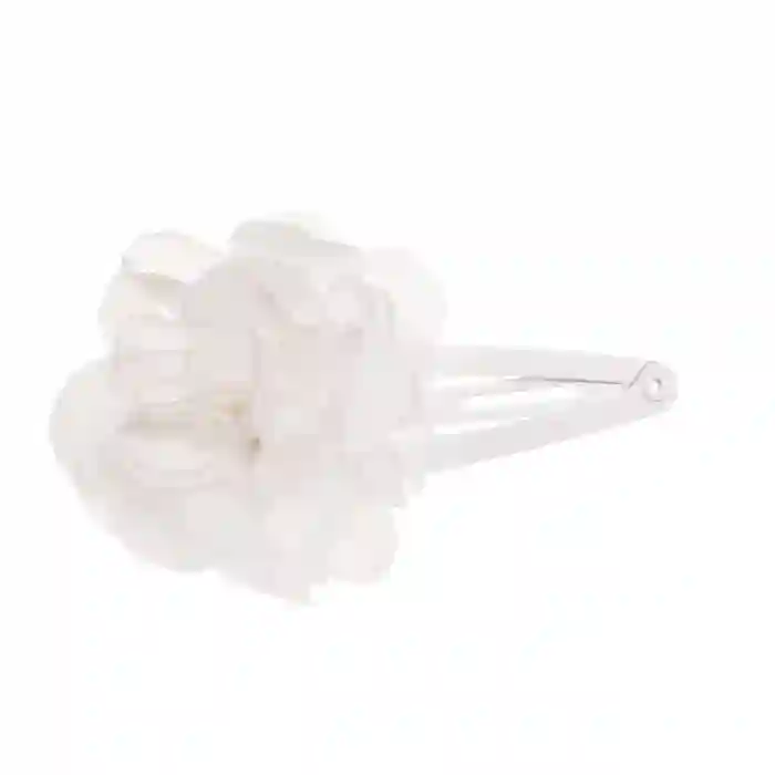 Clip rana flor pequeña blanca