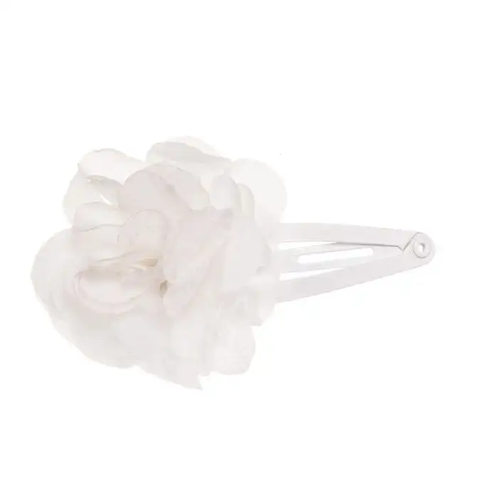 Clip rana flor pequeña blanca