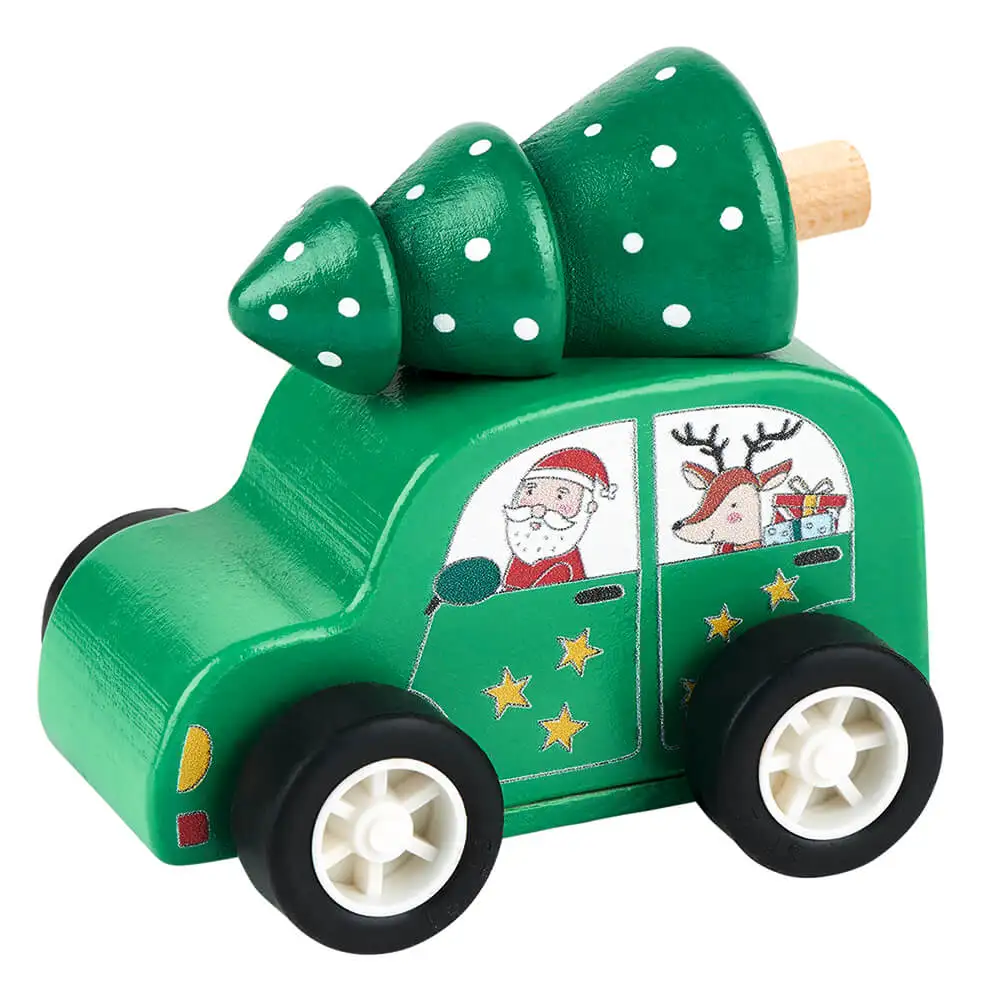 Green Christmas Car