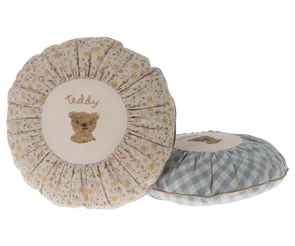 Small Round Cushion - Teddy Flowers - Image 2