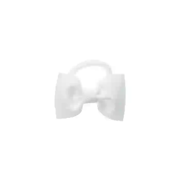 Large white bow scrunchie