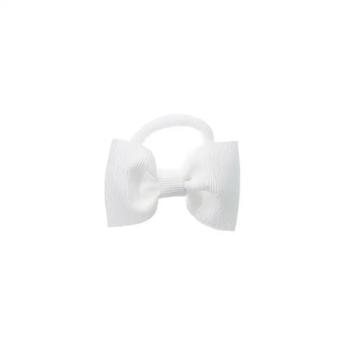 Large white bow scrunchie