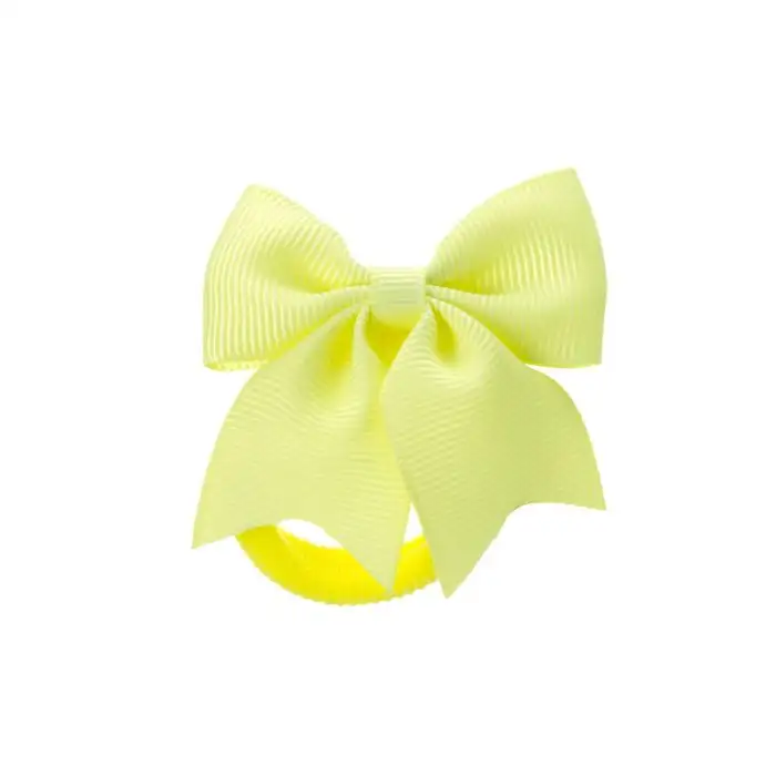 Small yellow bow scrunchie