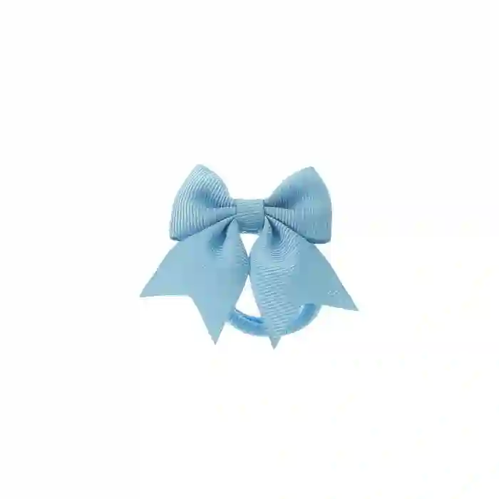 Small blue bow scrunchie