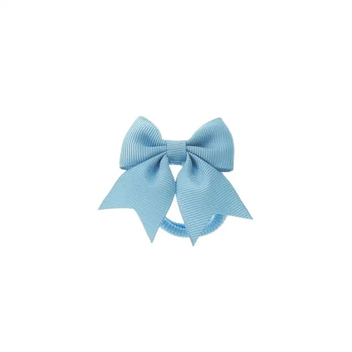 Small blue bow scrunchie