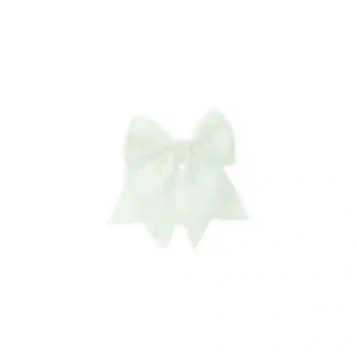 Small white bow scrunchie