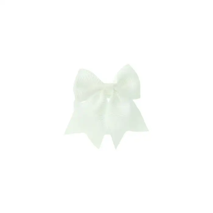Small white bow scrunchie