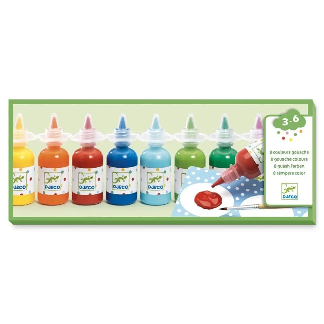 Colors for kids 8 Tempera jars
