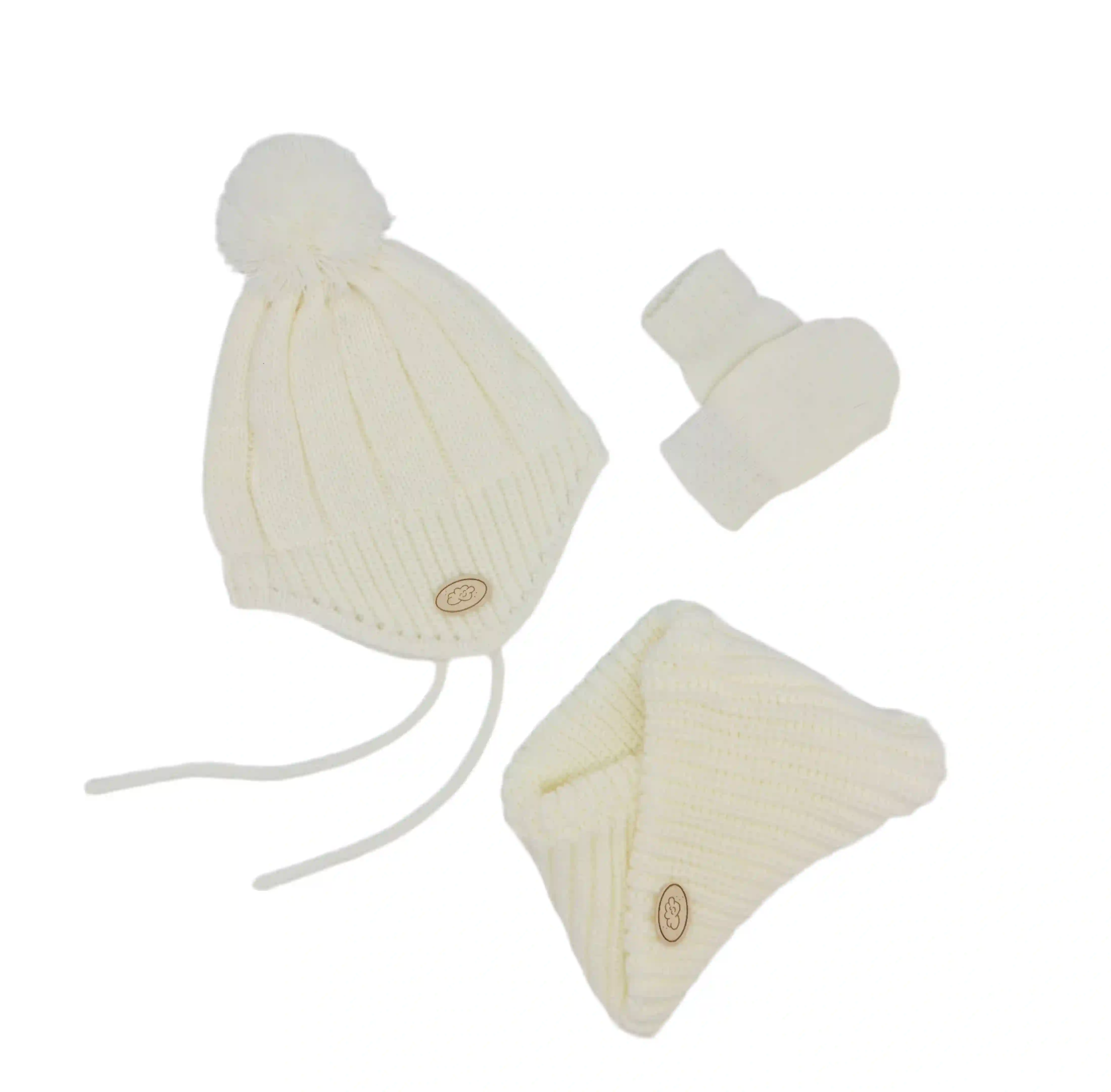 Off White Ribbed Set