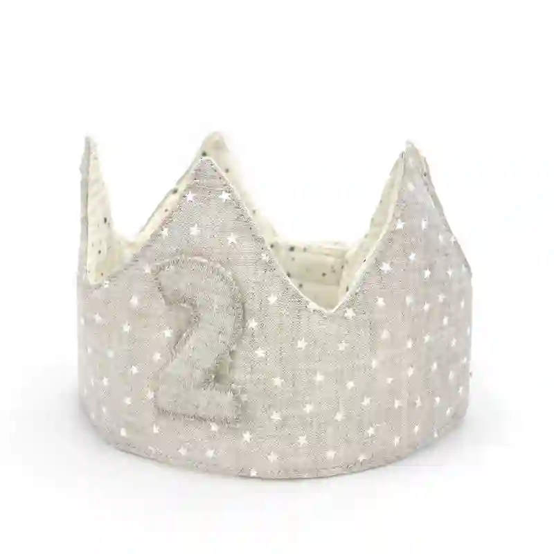 Corona de cumpleaños white stars