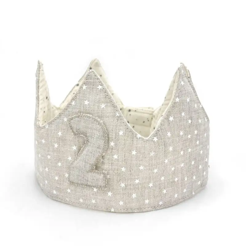 Corona de cumpleaños white stars