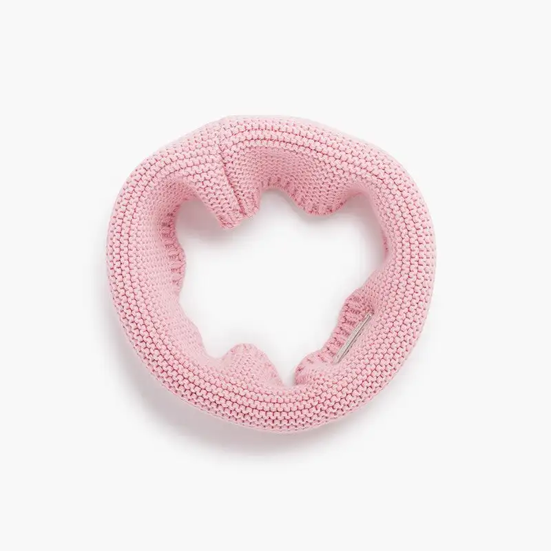 Garter stitch baby collar Pale Pink - Image 3
