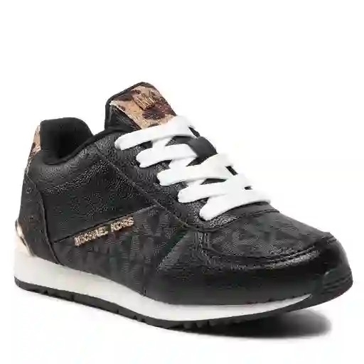 Michael Kors Black and Leopard Sneakers