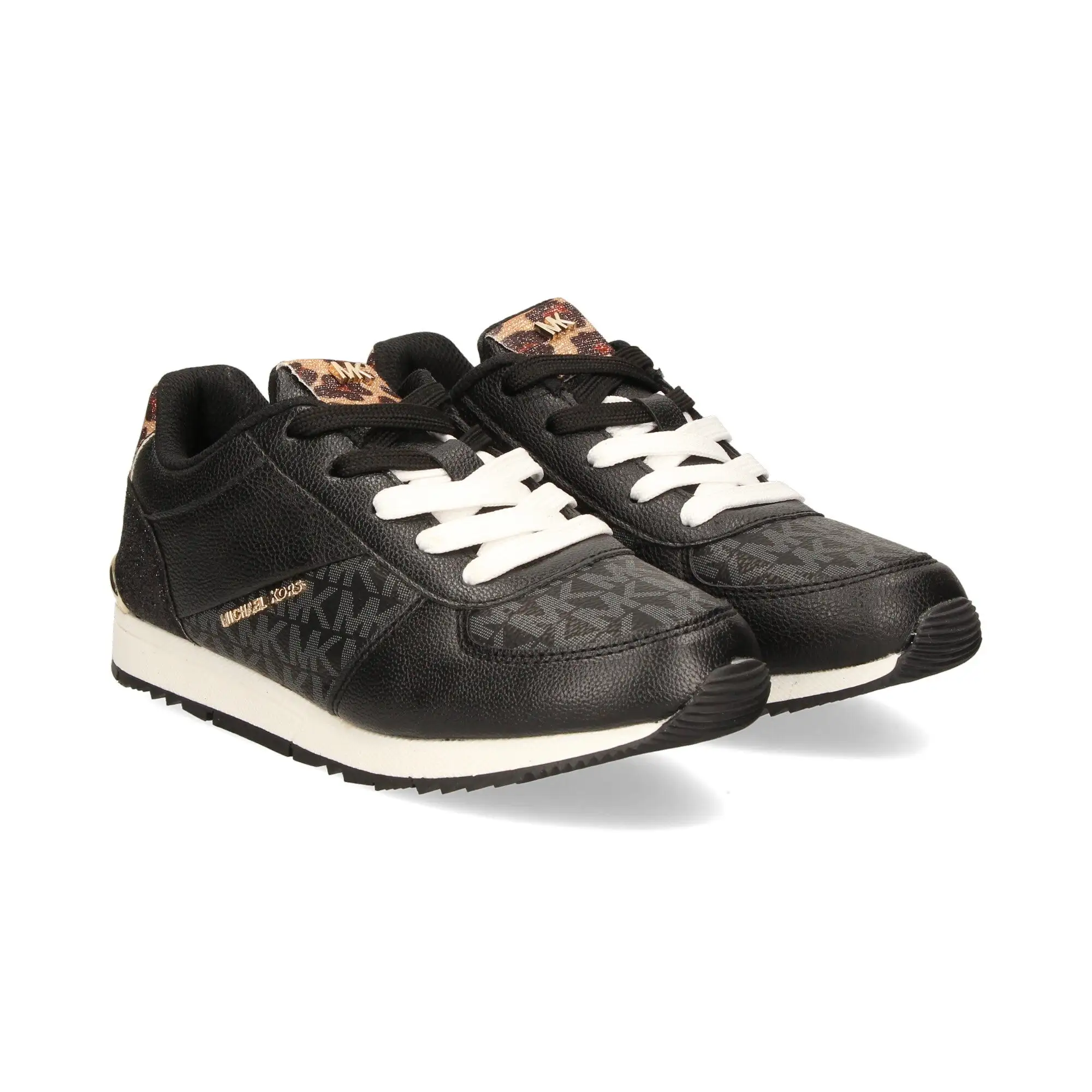 Michael Kors Black and Leopard Sneakers - Image 2