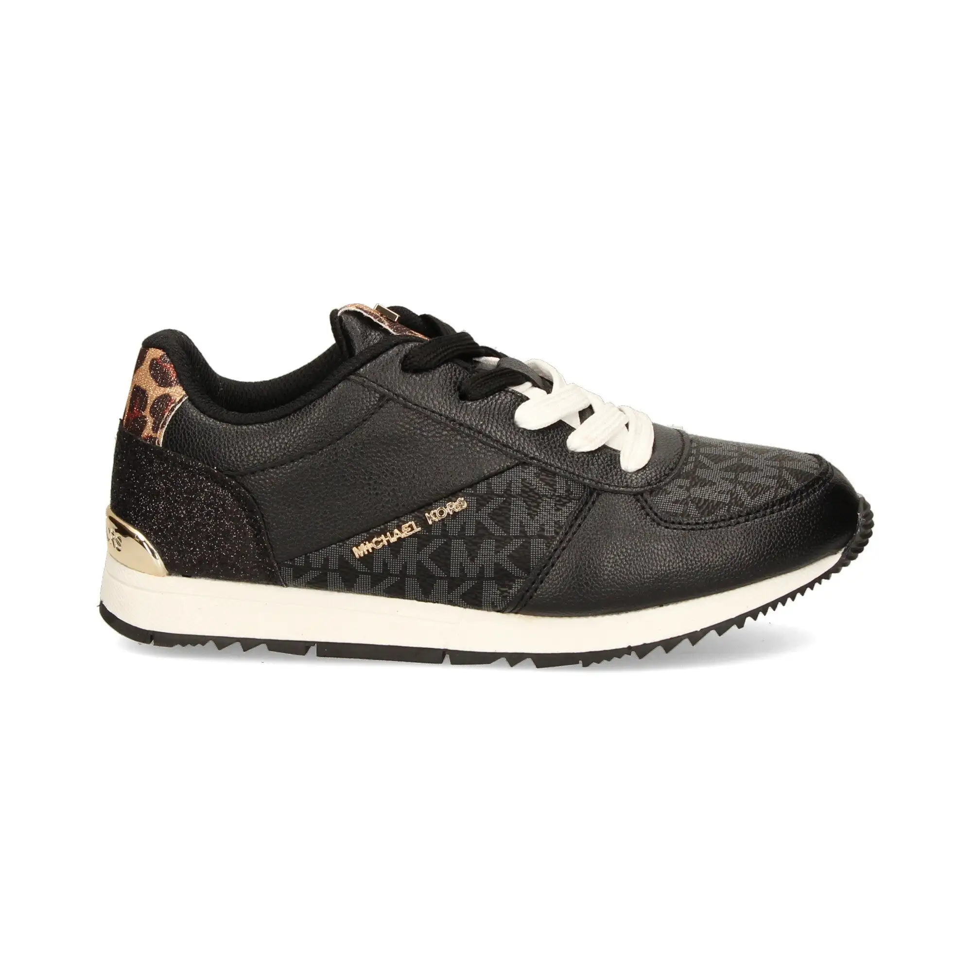 Michael Kors Black and Leopard Sneakers - Image 3