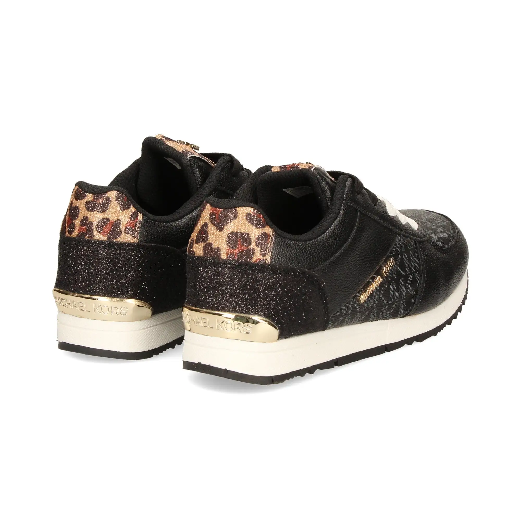 Michael Kors Black and Leopard Sneakers - Image 5