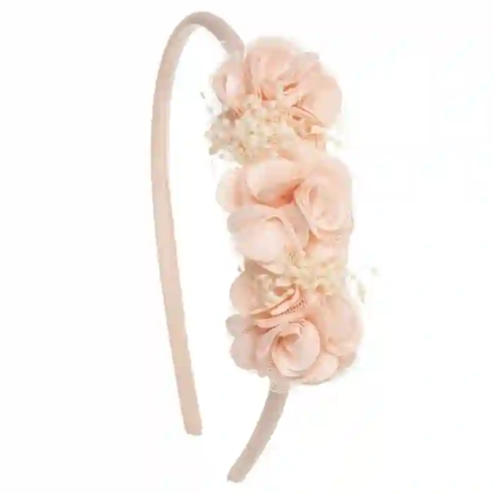 Headband 3 salmon flowers