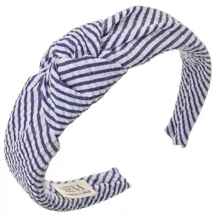 Handmade blue knot headband