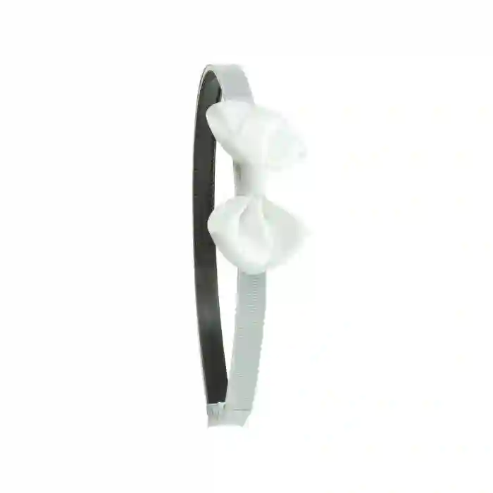 Diadema con lazo blanco