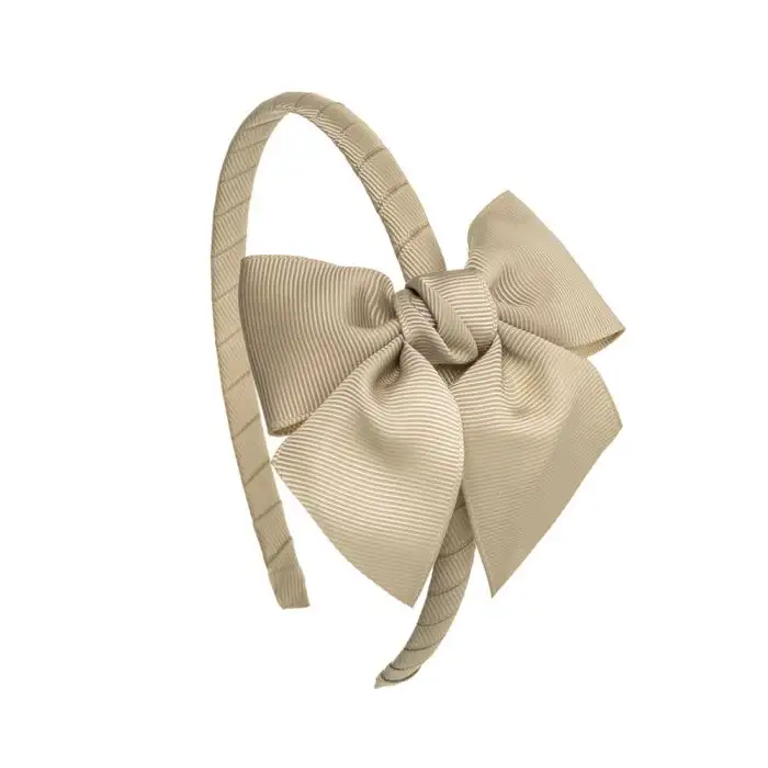 Diadema con lazo vagas Beige