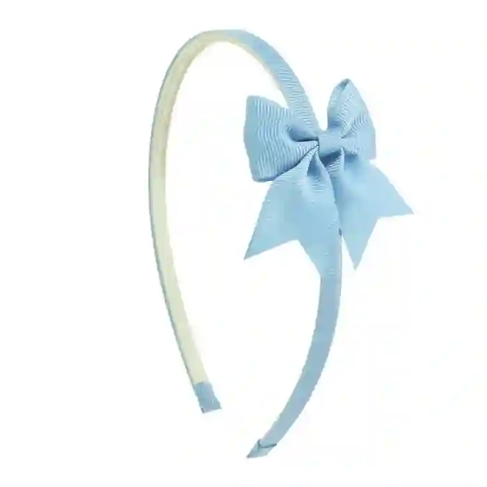 Narrow headband with blue bow