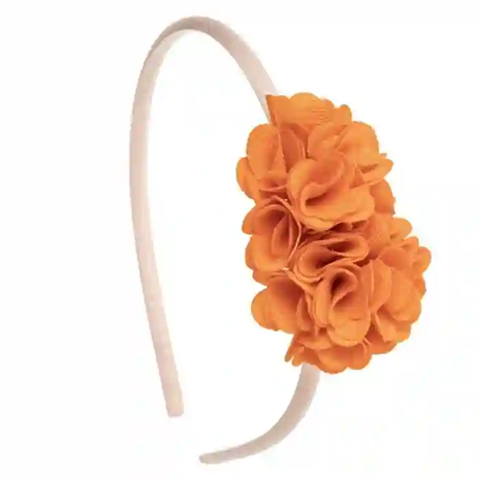 Orange flower headband