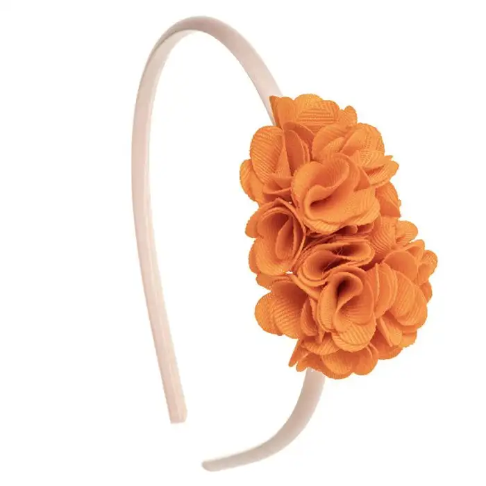 Orange flower headband
