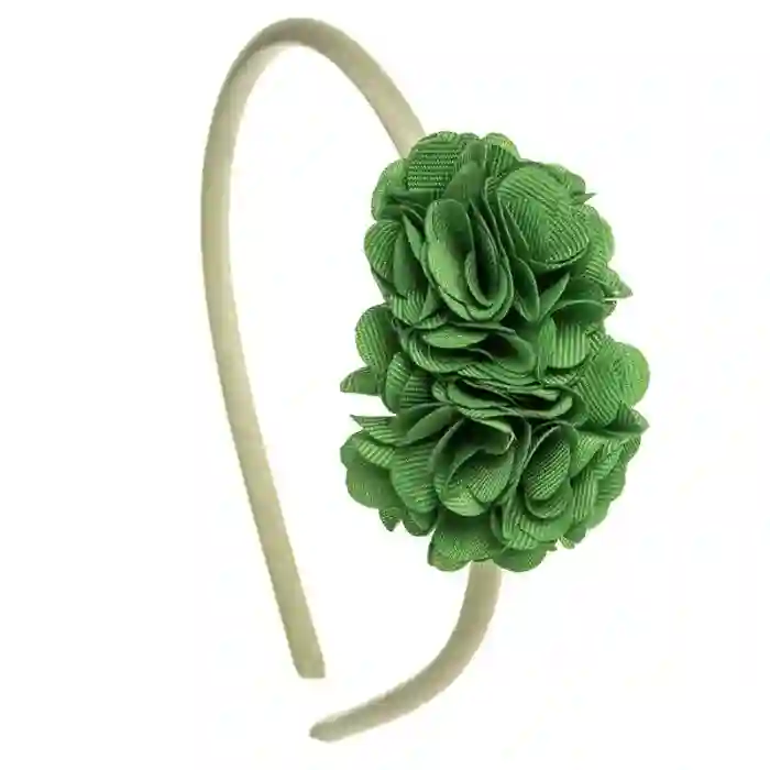 Green flower headband