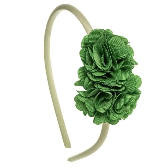 Green flower headband