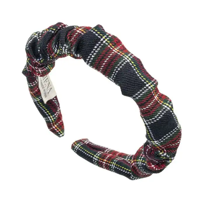 Blue Scottish Ruffled Headband
