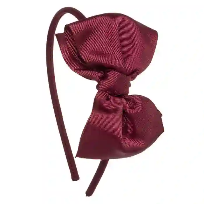 Burgundy cross bow headband
