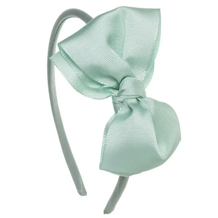 Sea green cross bow headband