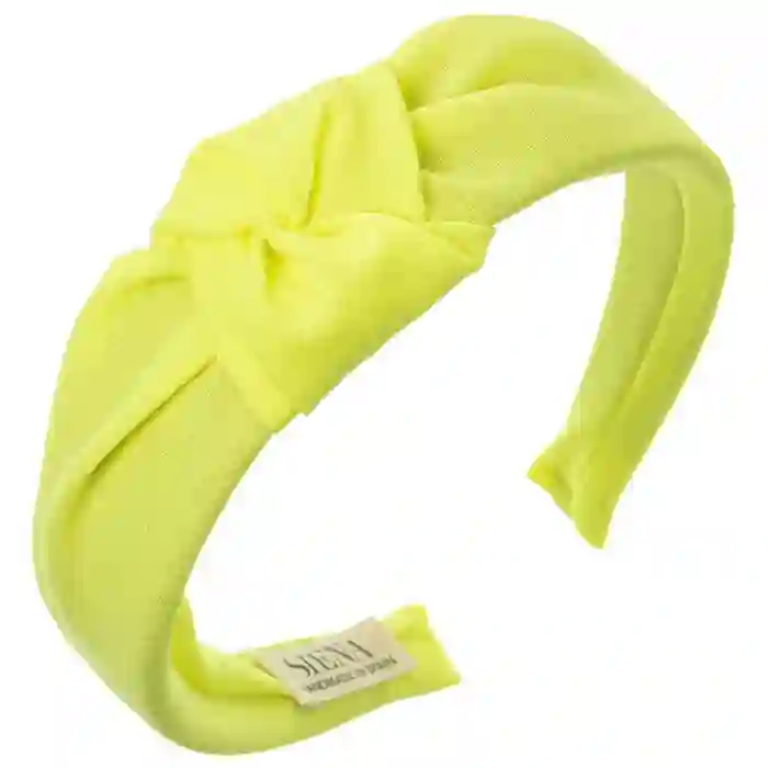 Fluorescent yellow knot headband