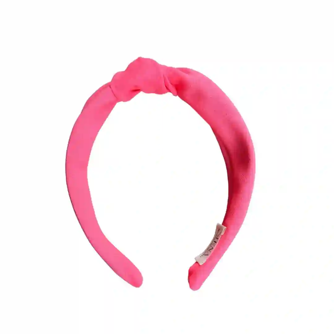Fluorescent pink knot headband