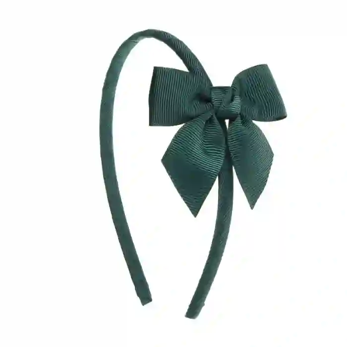 Green headband lined with bow
