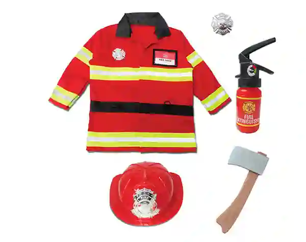 Disfraz de bombero con accesorios