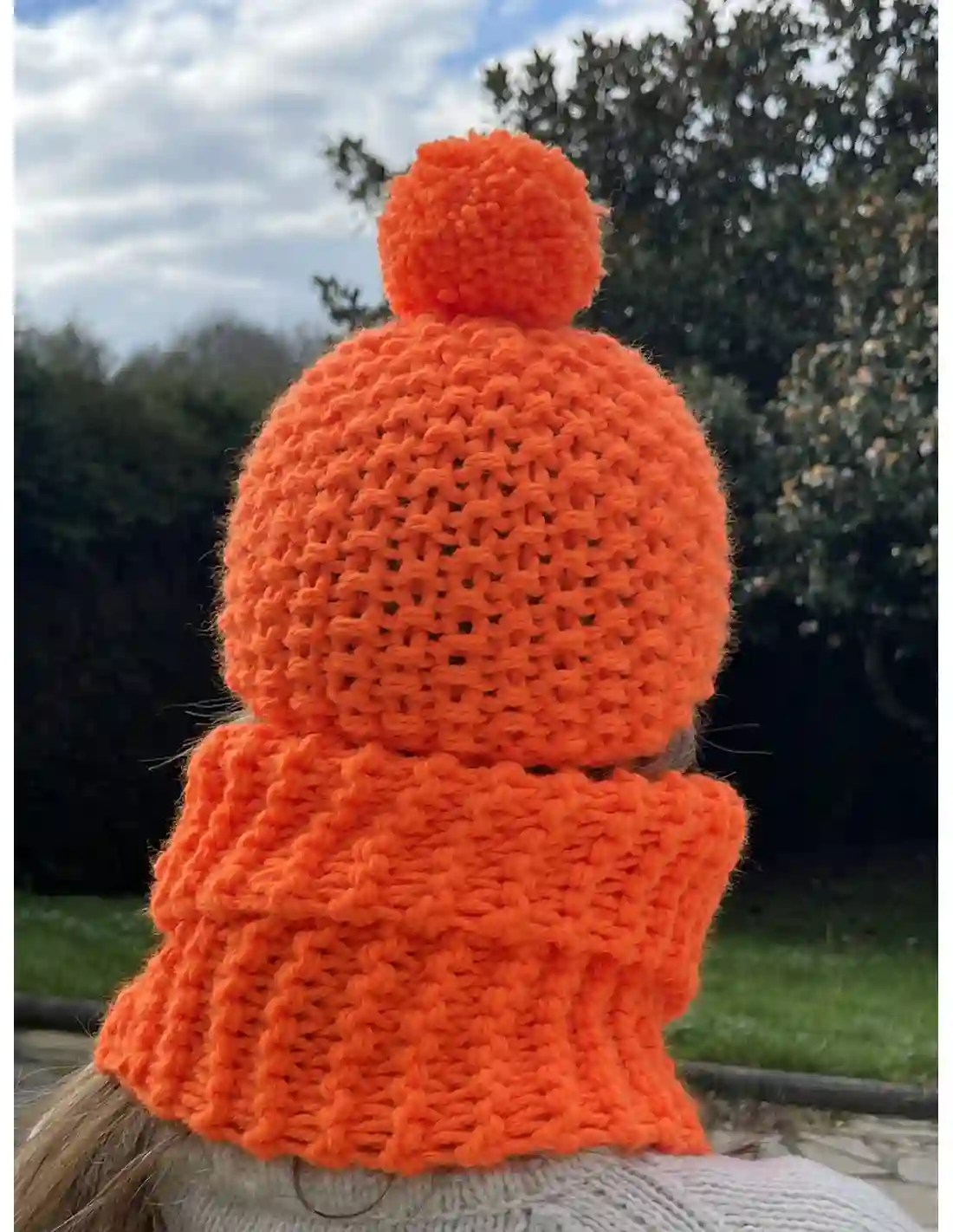 Rice Beanie for Kids Fluorescent Orange